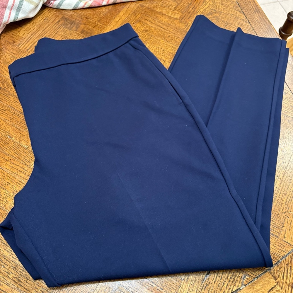Set of Two Susan Graver Petite Tailored Classic Navy Blue Blazer/Pants Sz L - Picture 6 of 11